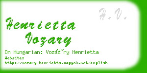 henrietta vozary business card